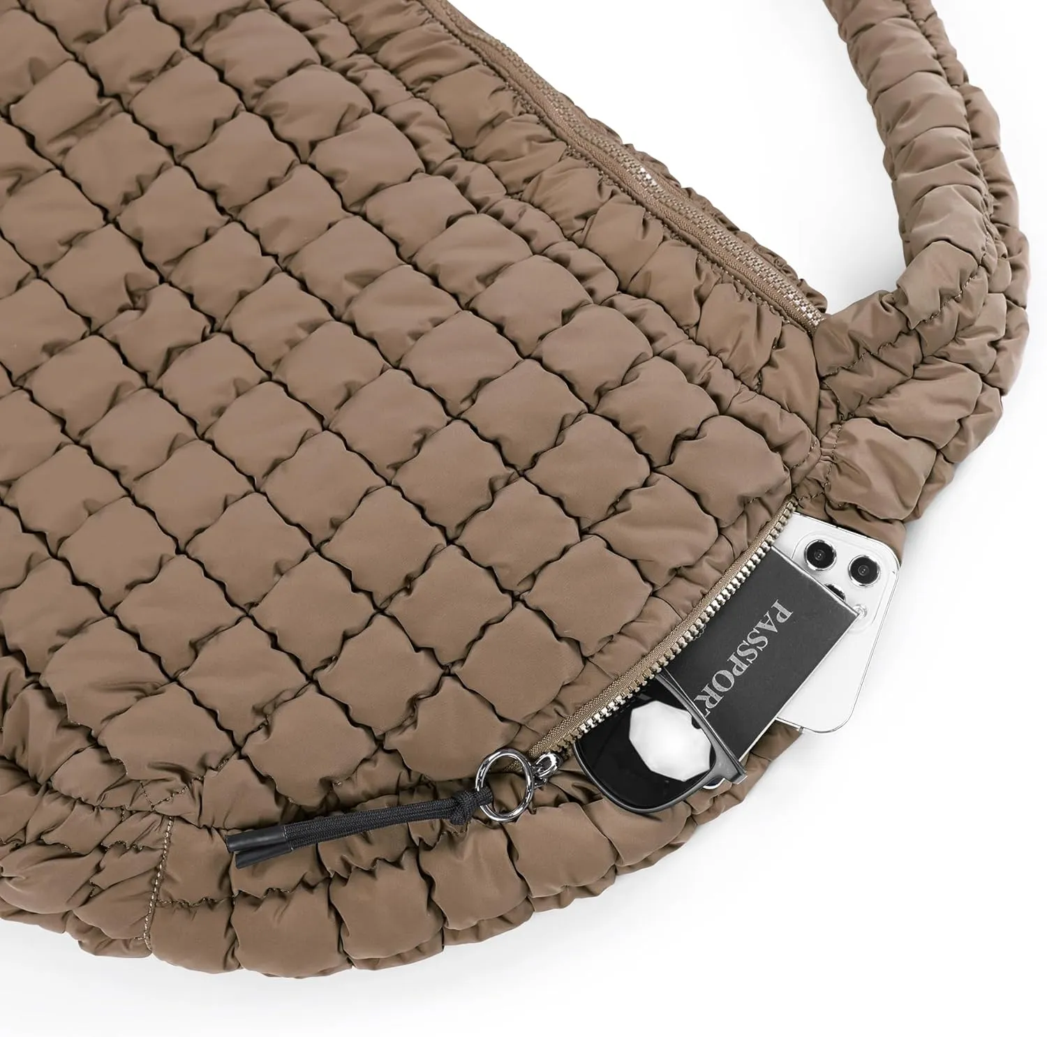 ODODOS Quilted Carryall Tote Bag for Women Crossbody Large Hobo Lightweight Padding Shoulder Bag