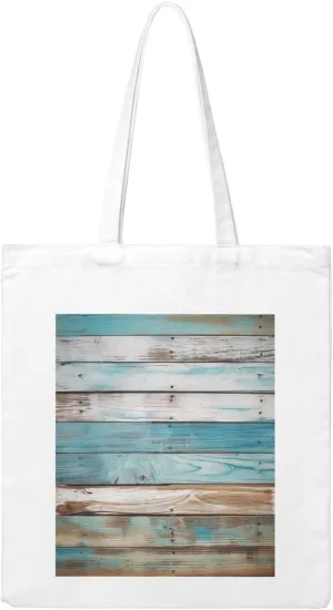 Old Blue Color Wooden Plank Large Canvas Tote Bag Cute Travel Shoulder Bag Reusable Washable Shopping Grocery Bags For Women Men