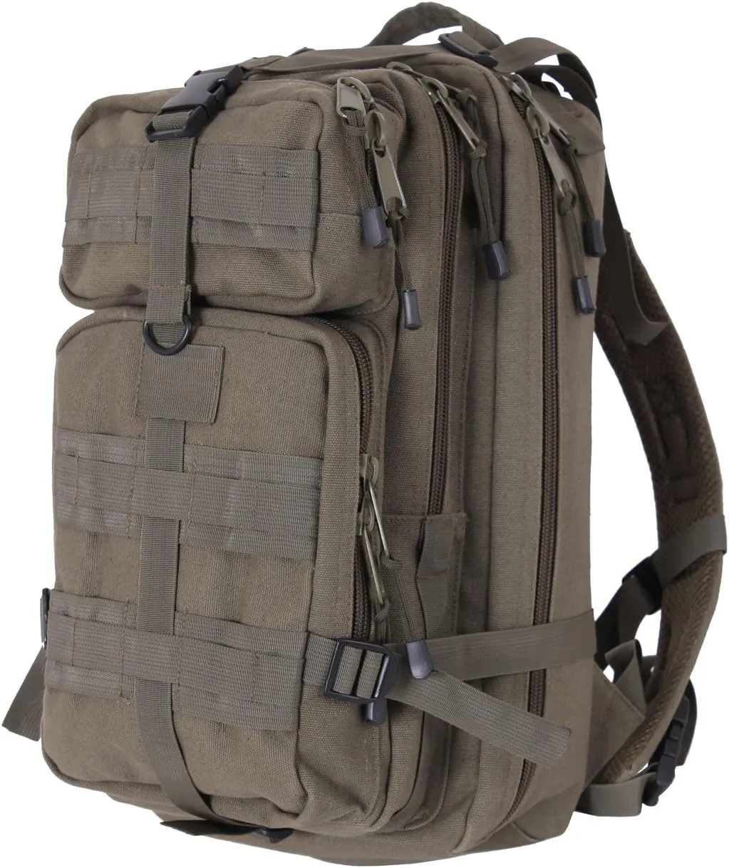 Olive Drab Tactical Canvas Go Pack Backpack