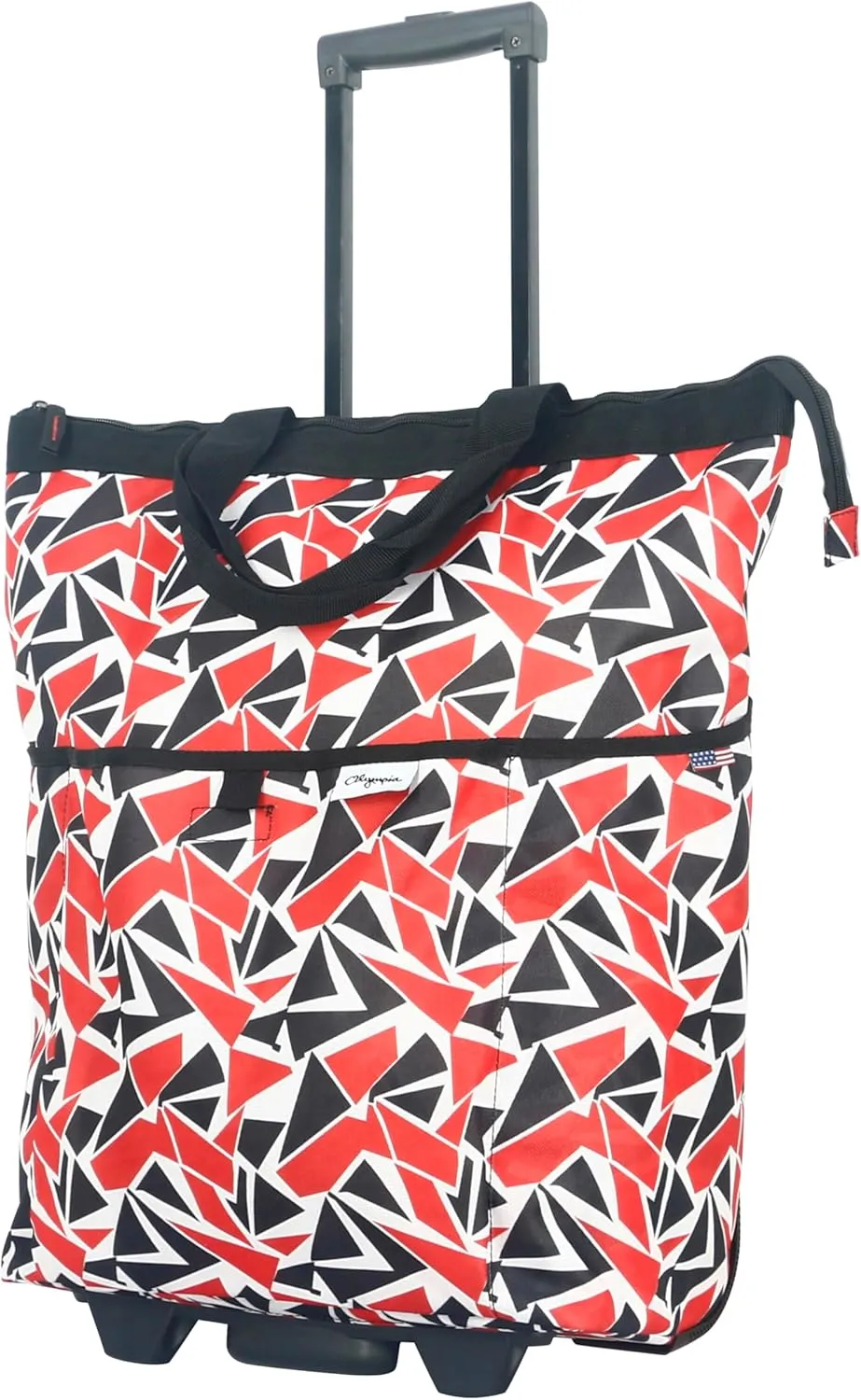 Olympia U.S.A. "FASHIONISTA Rolling Carry-on Luggage Tote, Miami Red