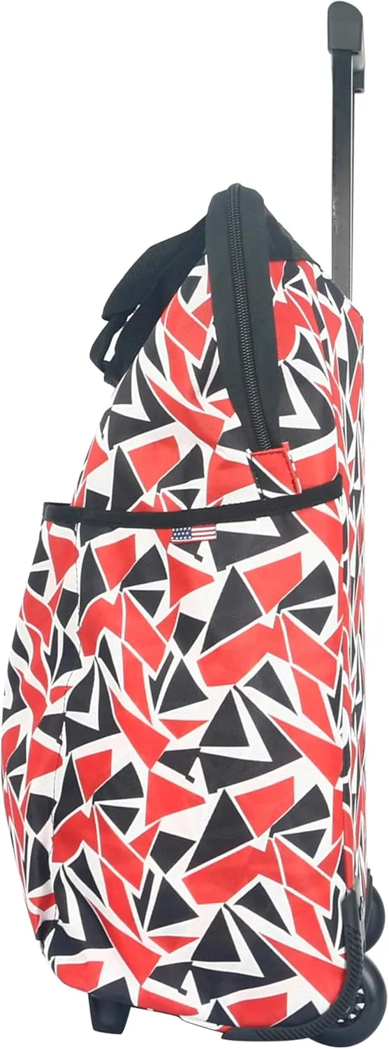 Olympia U.S.A. "FASHIONISTA Rolling Carry-on Luggage Tote, Miami Red