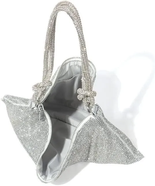 Onlymaker Women's Rhinestone Shoulder Hobo Bag Glitter Crystal Clutch Purse Handbag Party Wedding