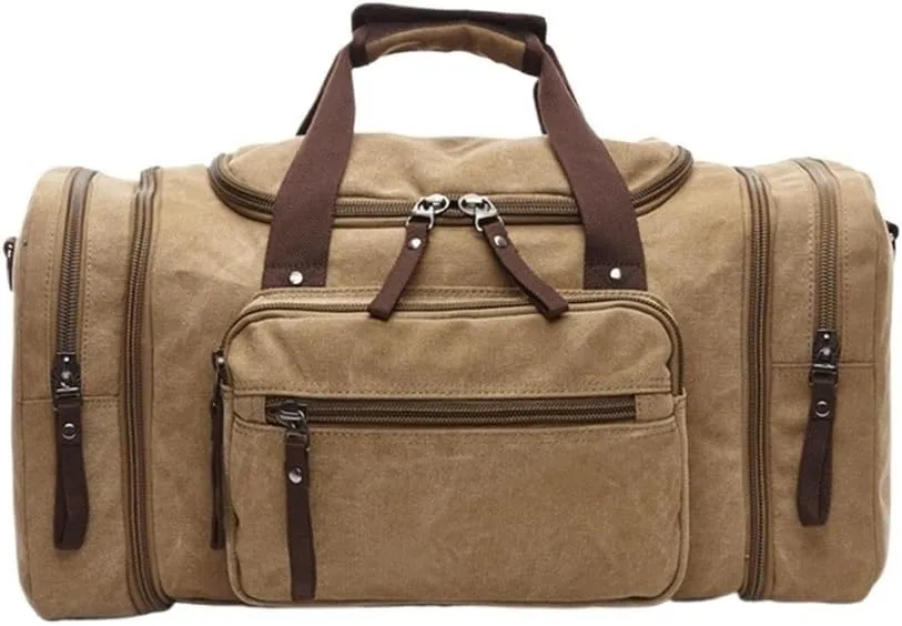Oversized Waterproof Duffel Bag Canvas Duffle With Adjustable Shoulder Strap Carry On for Men For Overnight Trips