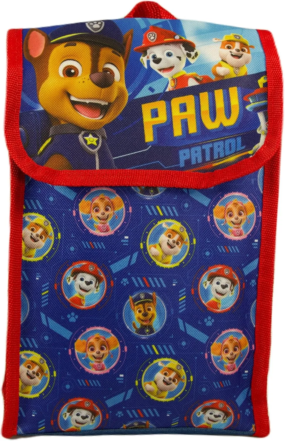 Paw Patrol Backpack for Kids, Book Bag Lunch Box Set, Officially Licensed, Back to School Bags, Personalized Custom Name (Red Bone Roll)