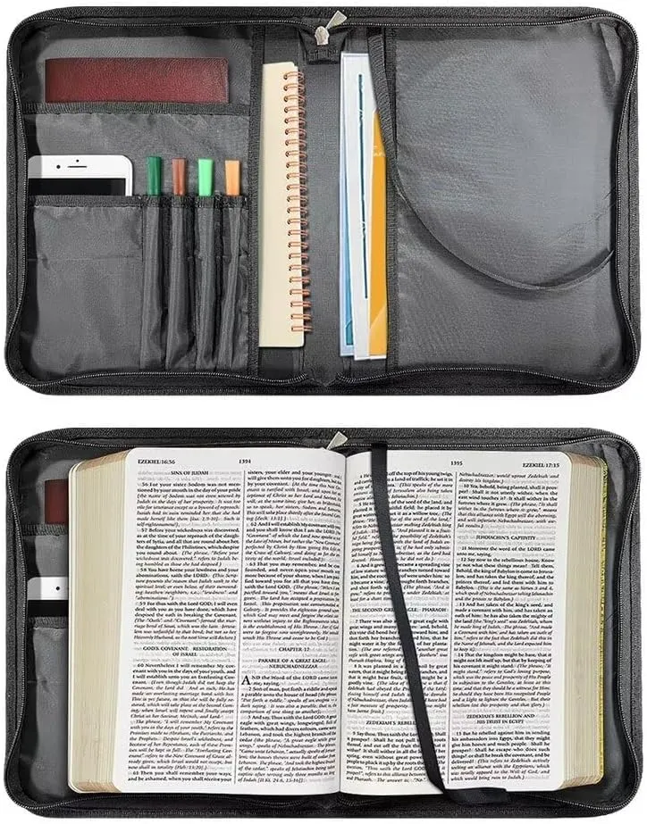 Personalized Customization PU Bible Cover Church Book Cover,Carrying Book Case Crossbody Bag Bible Protective