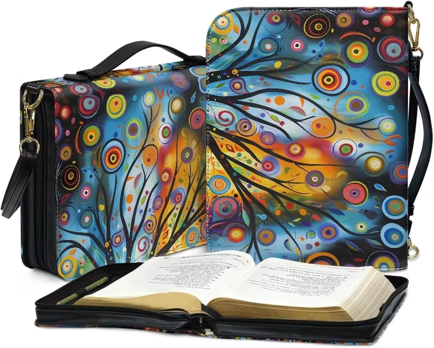 Personalized PU Bible Cover with Strap Church Book Cover,Christmas Gifts for Men Women