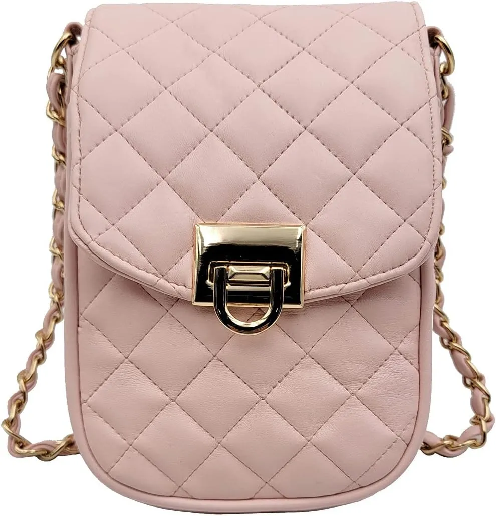 Phone Crossbody Bags for Women Small Vegan Leather Mini Shoulder Wallet Card Quilted Purse