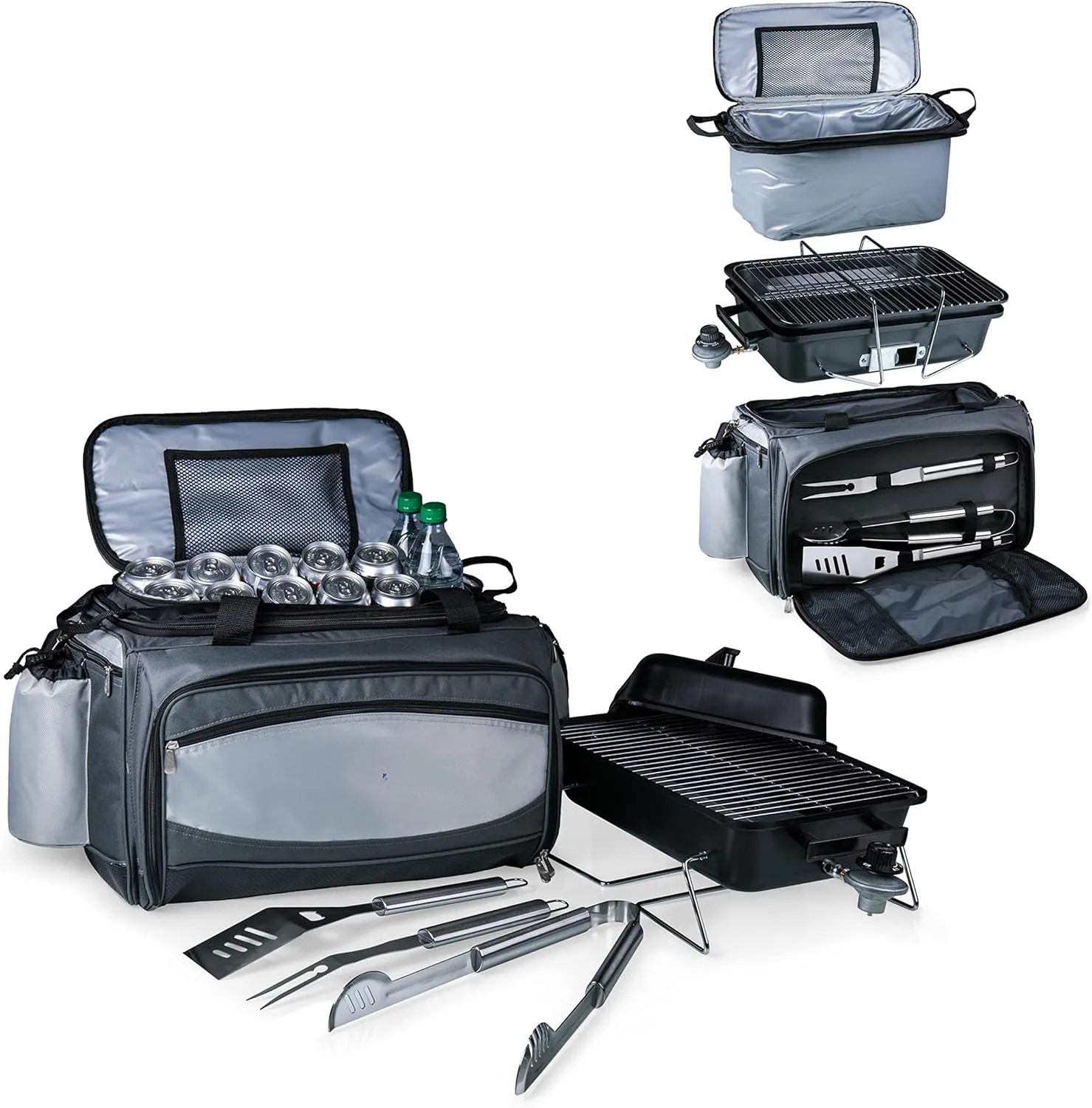 PICNIC TIME NCAA Unisex-Adult NCAA Vulcan Portable Propane Grill & Cooler Tote