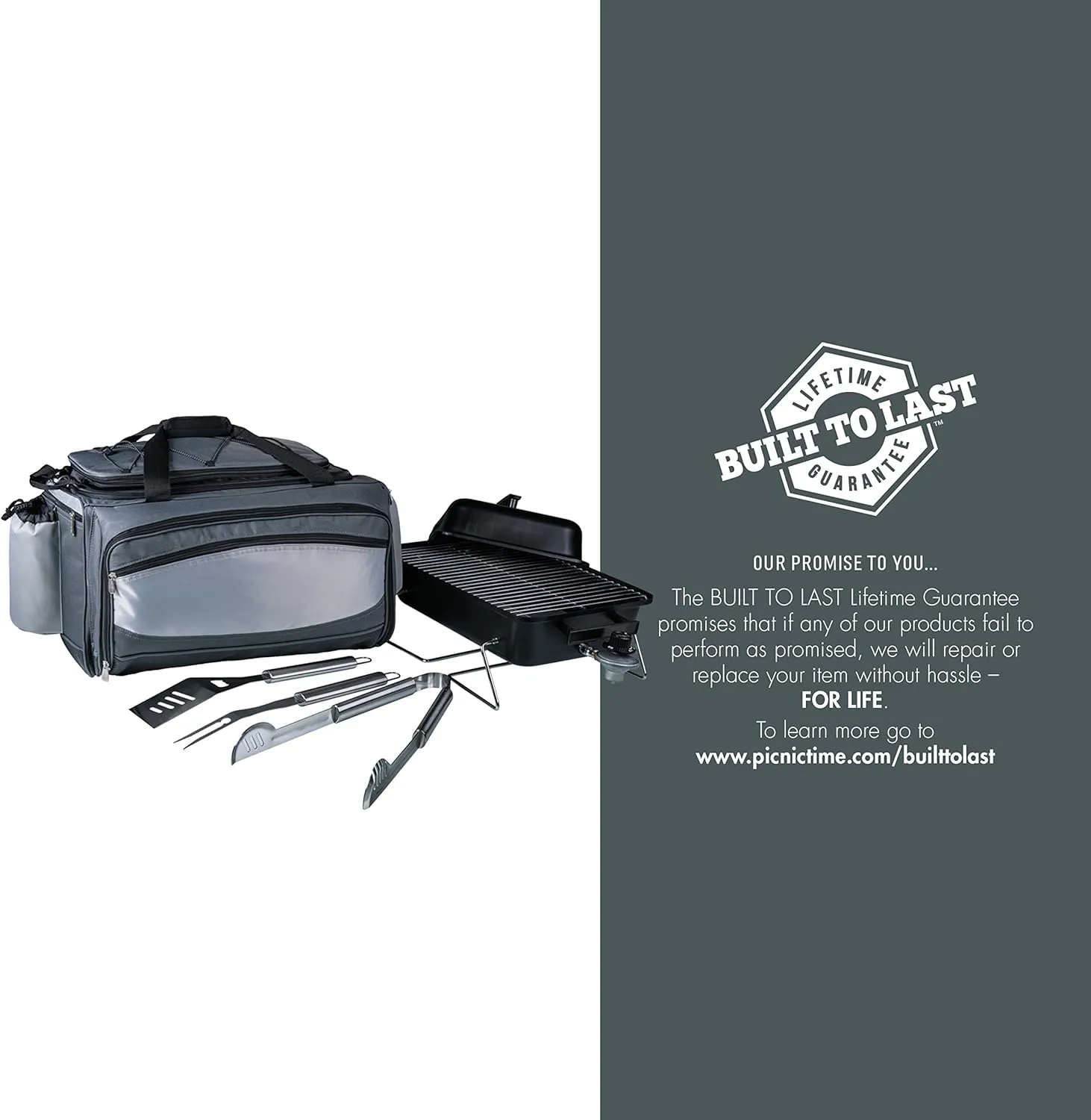 PICNIC TIME NCAA Unisex-Adult NCAA Vulcan Portable Propane Grill & Cooler Tote
