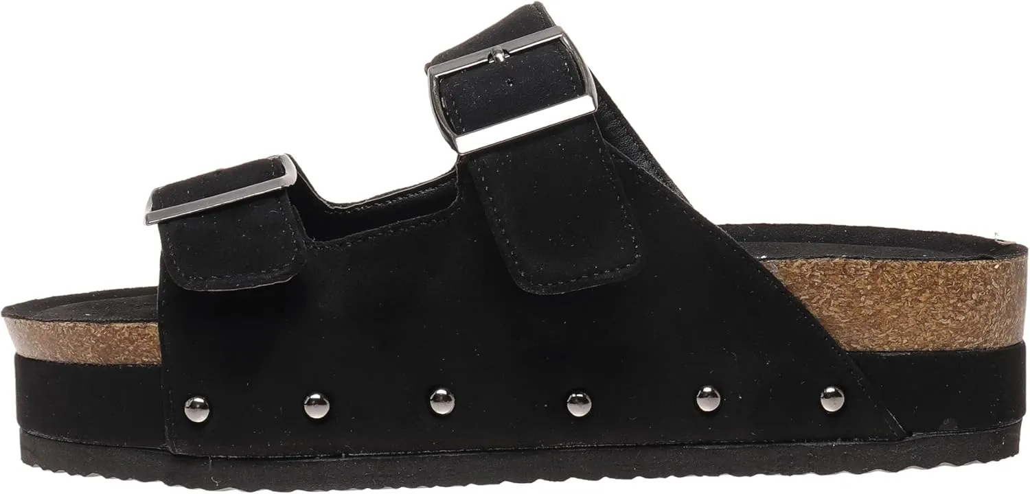 Pierre Dumas Outwoods Women's Trend-1 Platform Slide Buckle Sandals for Women