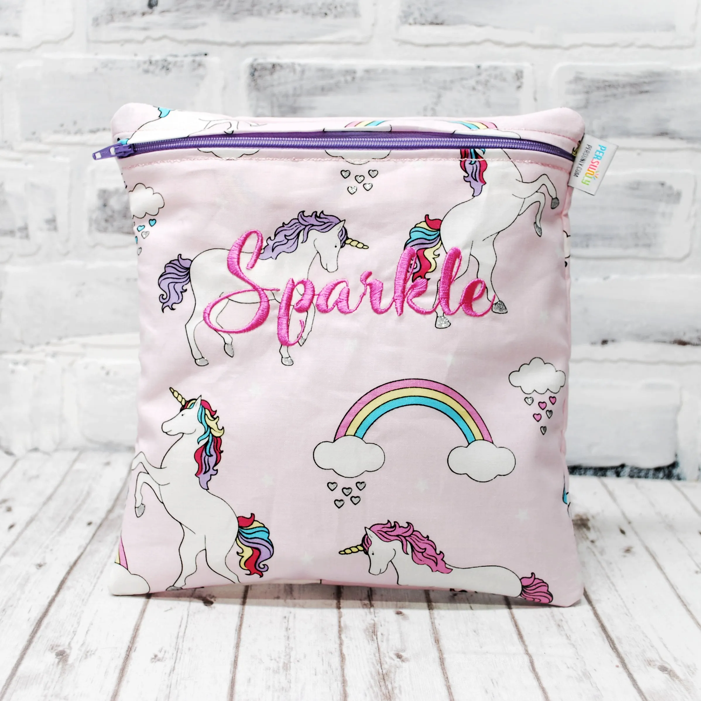 Pink Rainbow Unicorn Reusable Bag