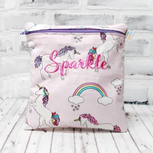 Pink Rainbow Unicorn Reusable Bag