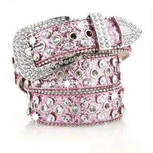 Pink Rhinestone Belt