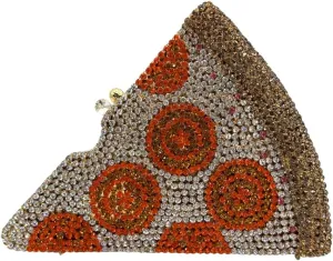 Pizza Diamond Sparkling Clutch Purse Cute Rhinestone Evening Bag for Women Party Cute Shoulder Bag Handbag for Wedding