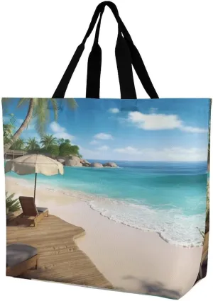 Playful Doodles Tote Bags, Reusable Grocery Bags, Large Shopping Bag, Beach Bag for Women