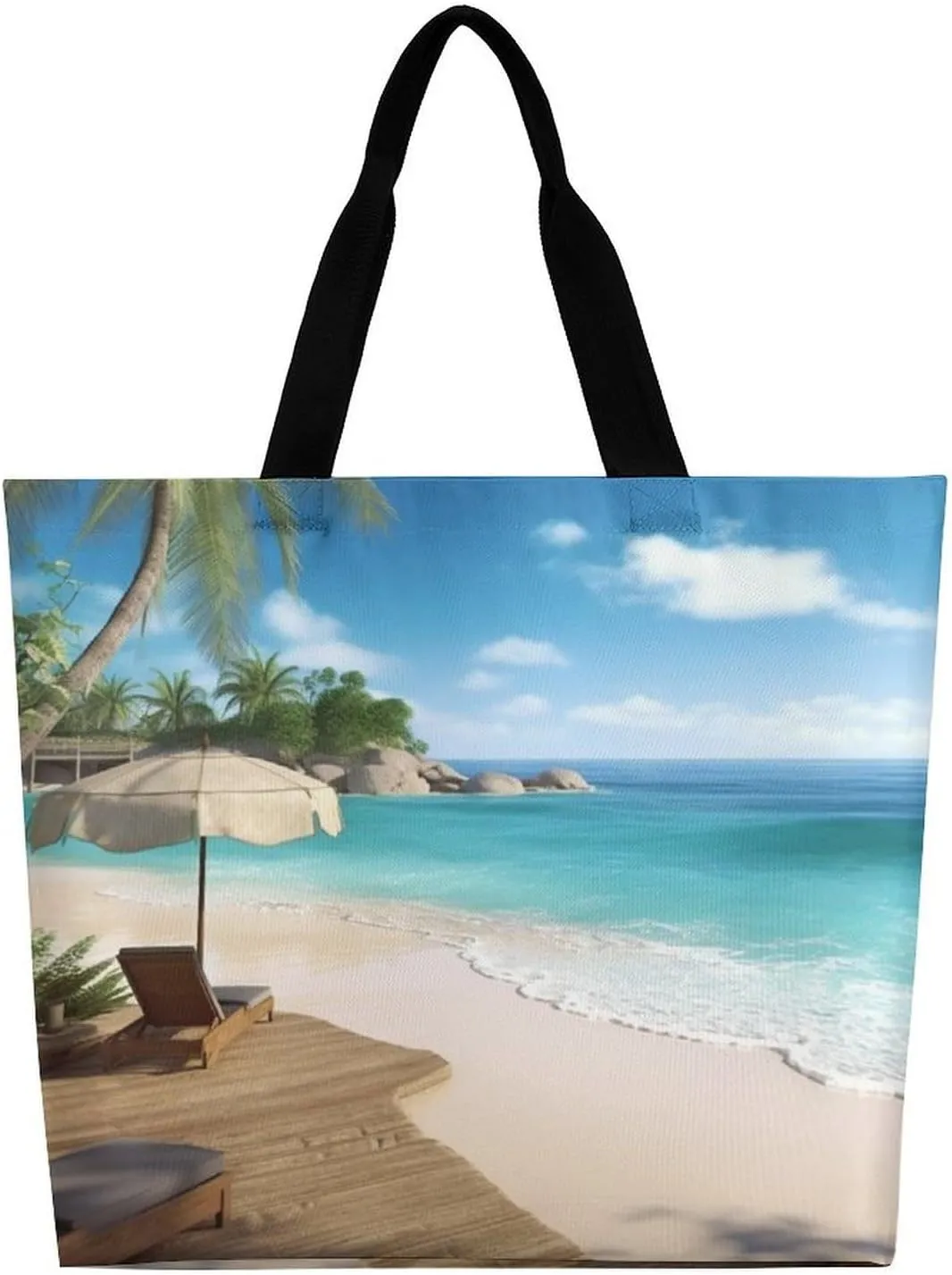 Playful Doodles Tote Bags, Reusable Grocery Bags, Large Shopping Bag, Beach Bag for Women