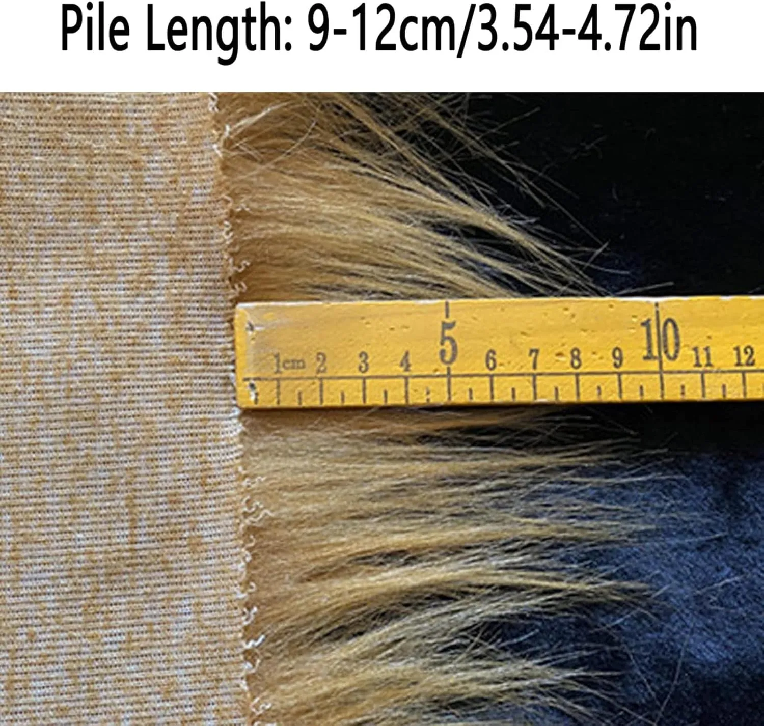 Plush Fabric Fluffy Artificial Fur Fabric Shaggy Long Pile Shaggy Faux Fur Patches Fabric Fuzzy Material Cuts Patches Craft DIY Supply Cos(Size:1.6x0.5m/62.9x19.6in,Color:Orange)