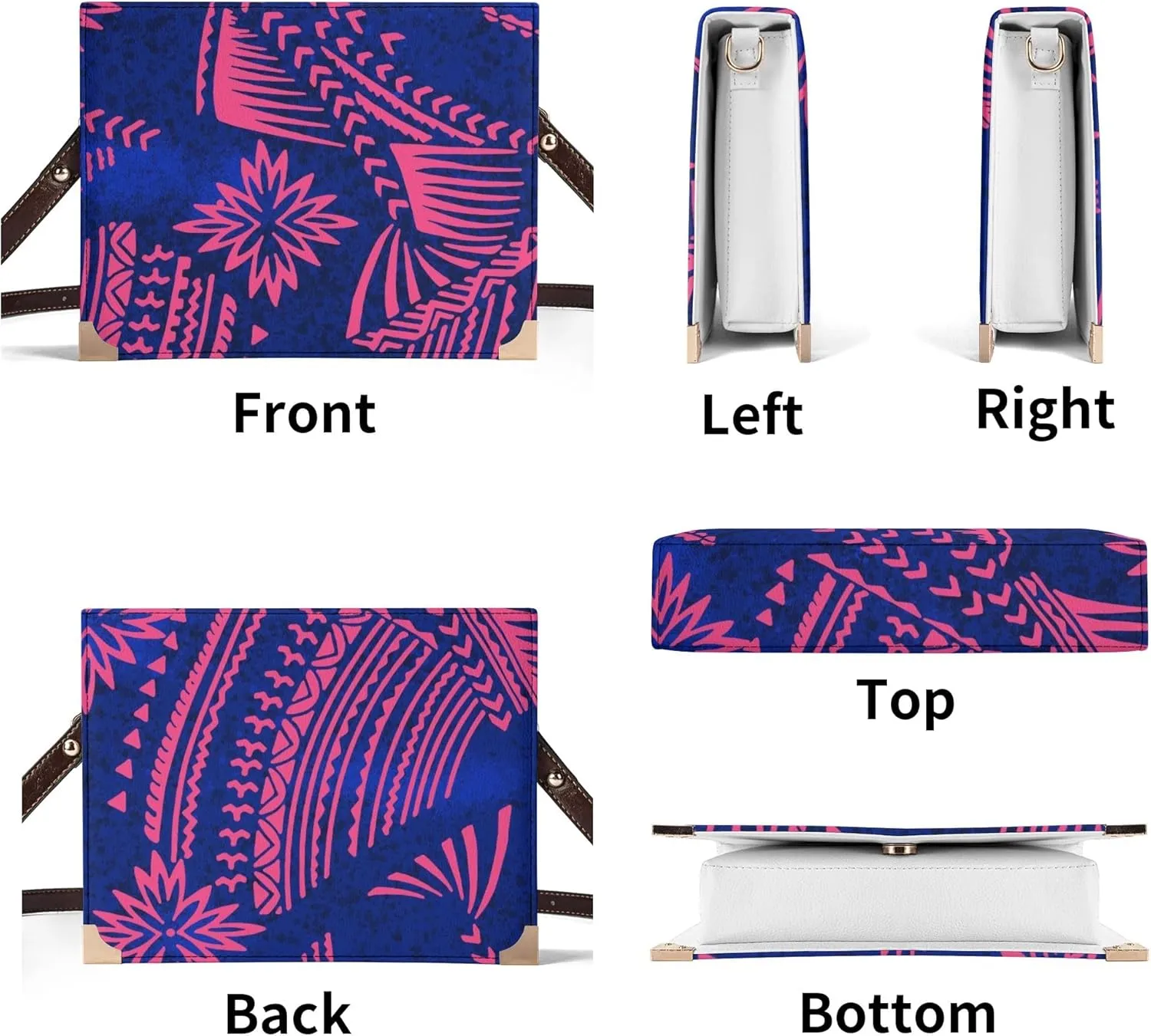 Polynesian Custom Book Storage Bag Pattern Design Rectangular Crossbody Bag Female Student Teen All-Match Women Bag