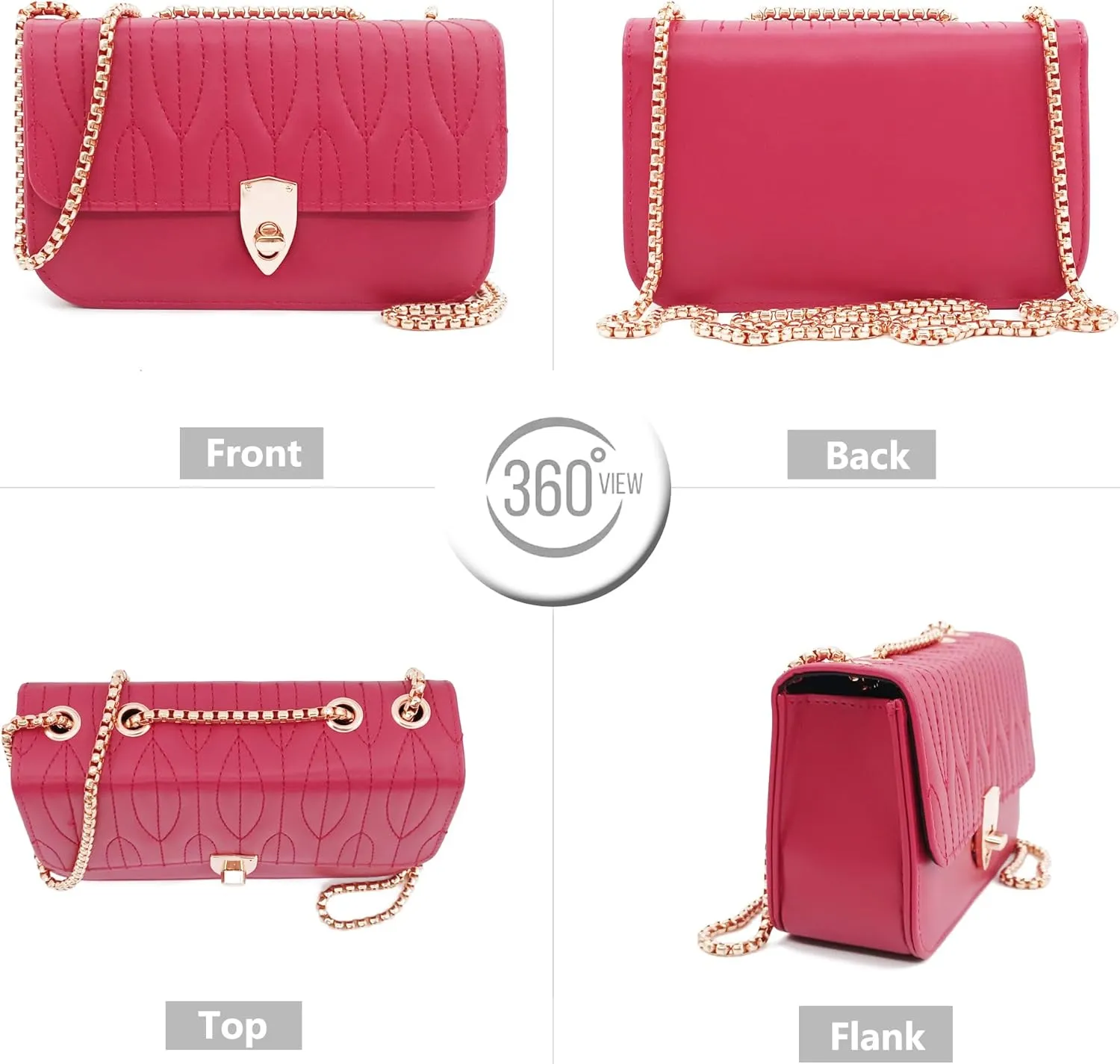 PORT&LOTUS Mini Shoulder Bag for Women PU Leather Small Bags for Women Little Tote Bag Women Purses