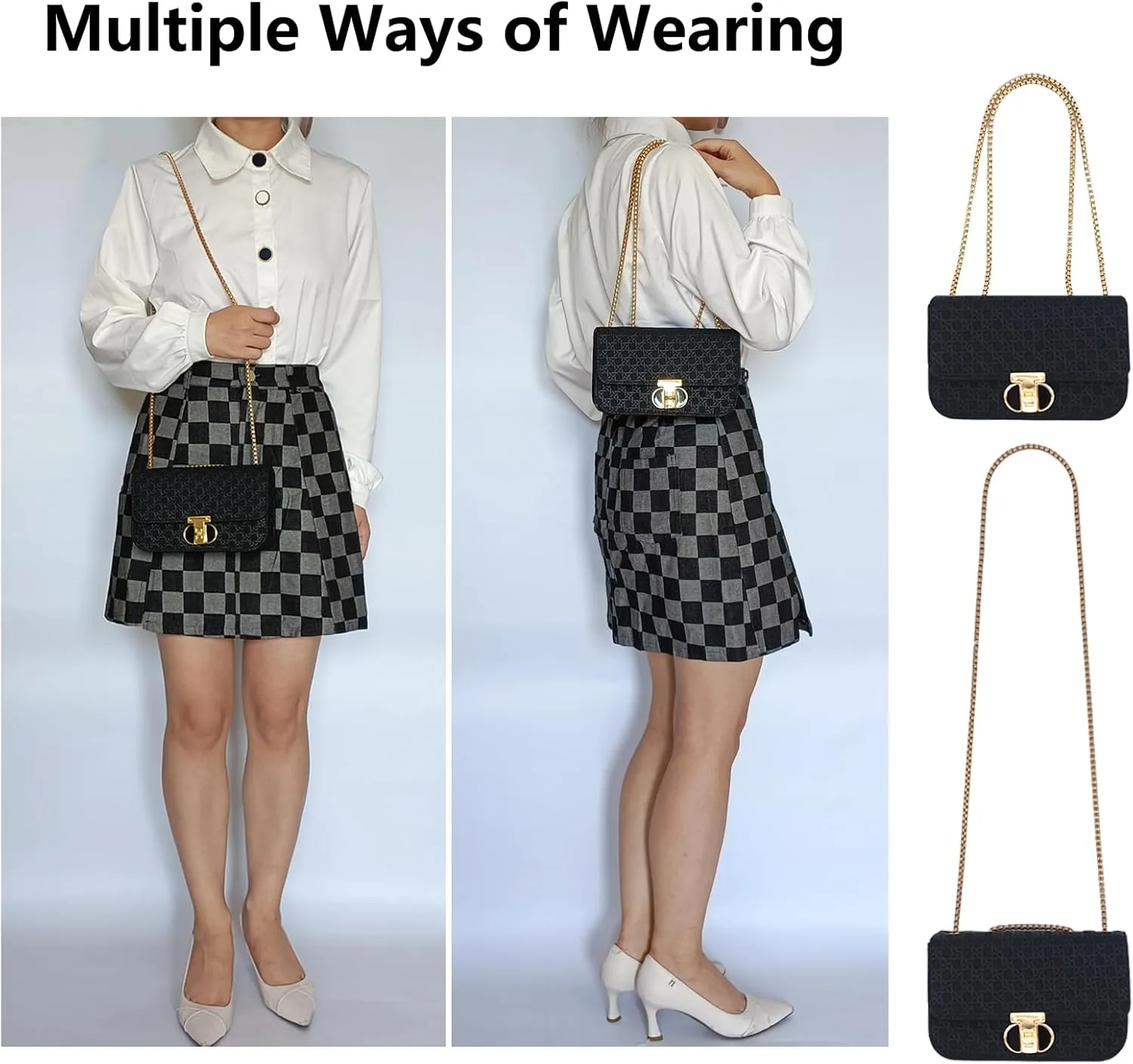 PORT&LOTUS Mini Shoulder Bag for Women PU Leather Small Bags for Women Little Tote Bag Women Purses