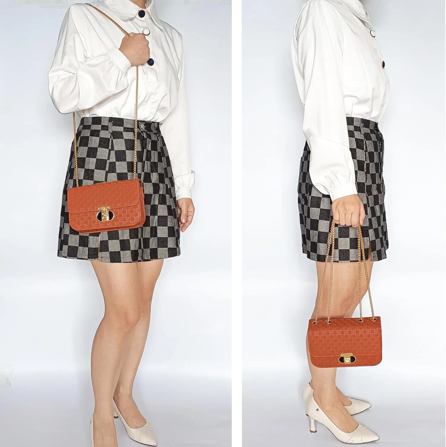 PORT&LOTUS Mini Shoulder Bag for Women PU Leather Small Bags for Women Little Tote Bag Women Purses