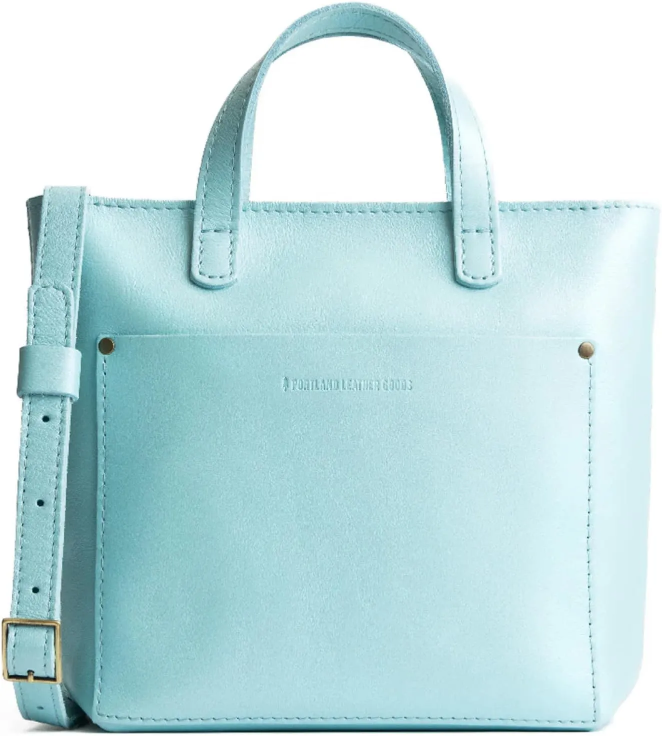Portland Leather Goods Mini Crossbody Tote Bag for Women – Handmade from the Finest Full-Grain Hides – Adjustable Strap