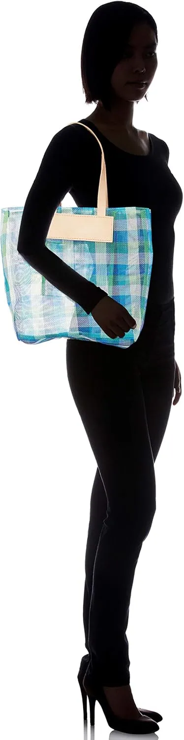 PP SHEER CHECK TATE TOTE E5508 474271 47-4273GR/YE Green/Yellow