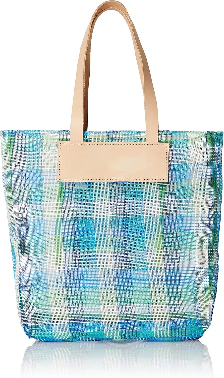 PP SHEER CHECK TATE TOTE E5508 474271 47-4273GR/YE Green/Yellow