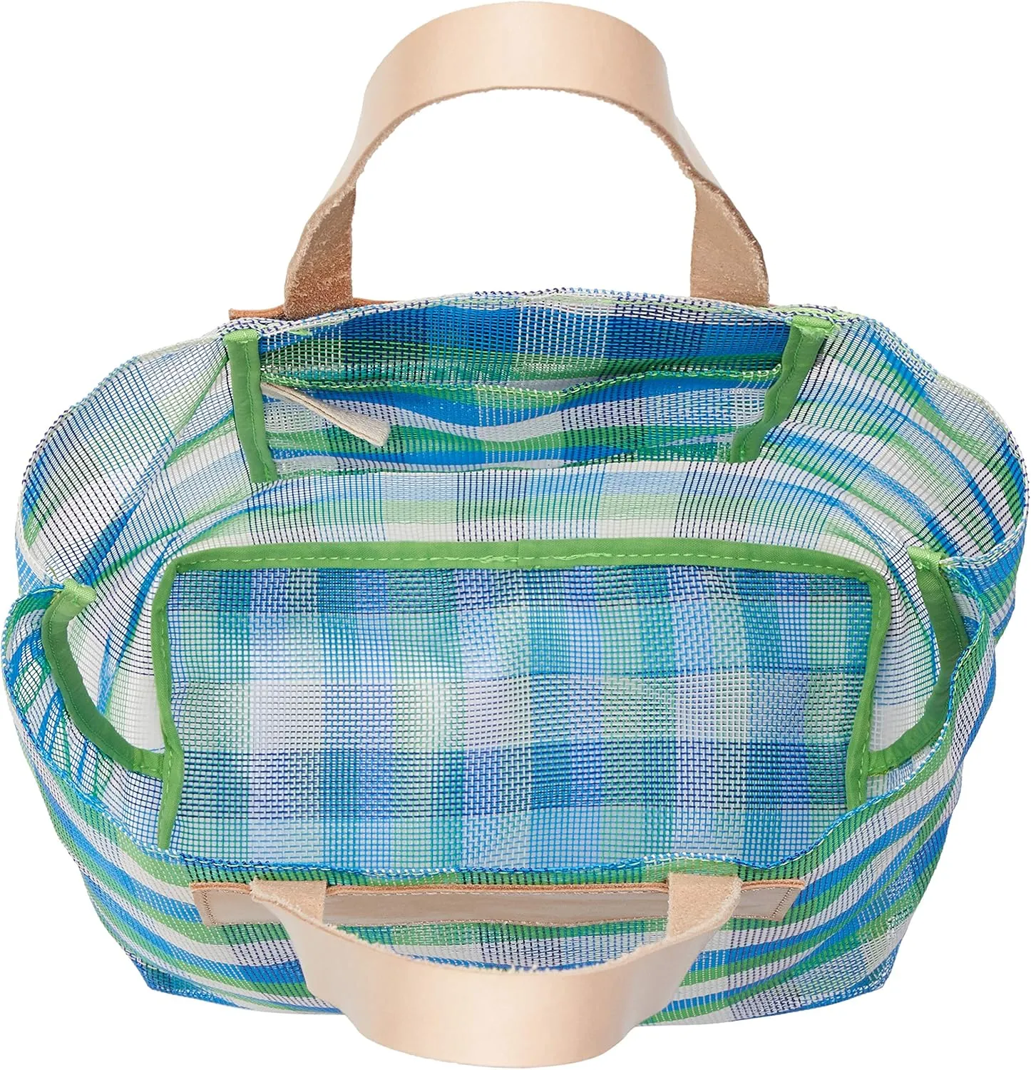 PP SHEER CHECK TATE TOTE E5508 474271 47-4273GR/YE Green/Yellow