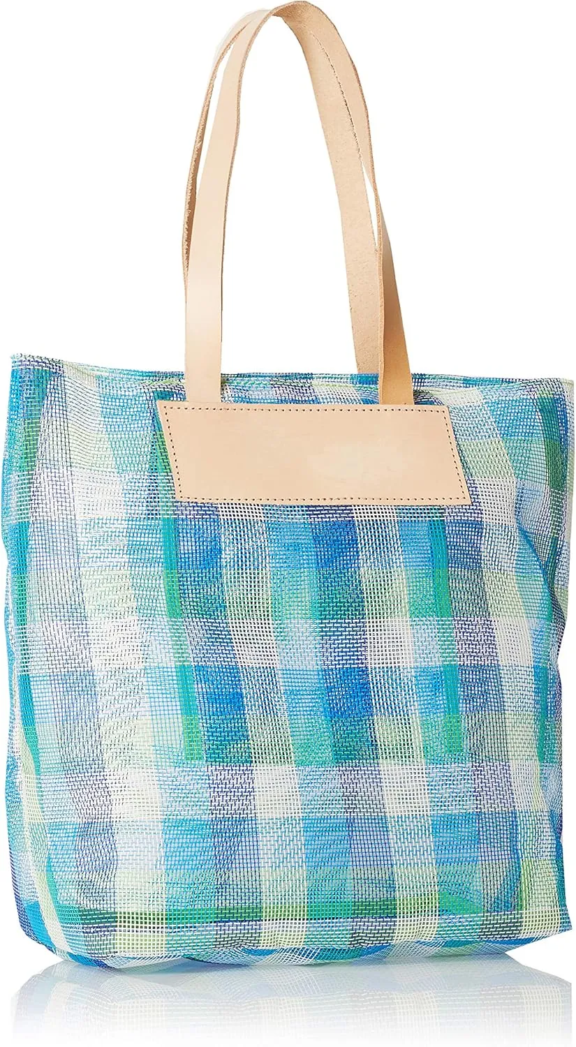 PP SHEER CHECK TATE TOTE E5508 474271 47-4273GR/YE Green/Yellow