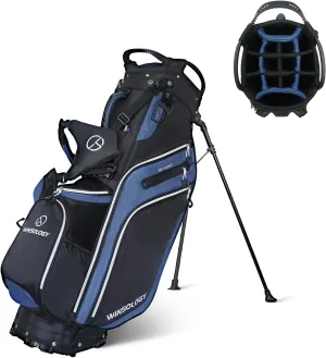 Pro Golf Stand Bag, 14 Way Top with Full Length Dividers, Lightweight Carry Bag with Dual Straps, Ergonomic Back Support, 10 Pockets with Cooler & Waterproof Pocket, for Men and Women
