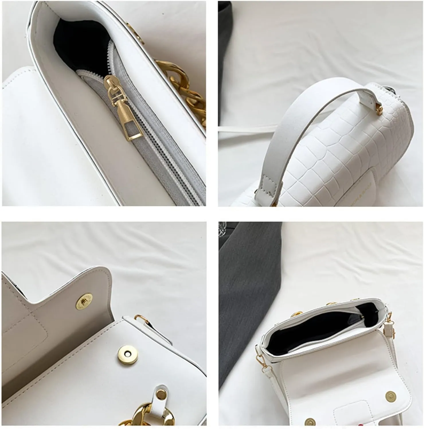 PU Leather Hobo Bags for Women Ladies Shoulder Handbag with Chain Straps Small Purse Crossbody Bag with Adjustable Strap (Pink)