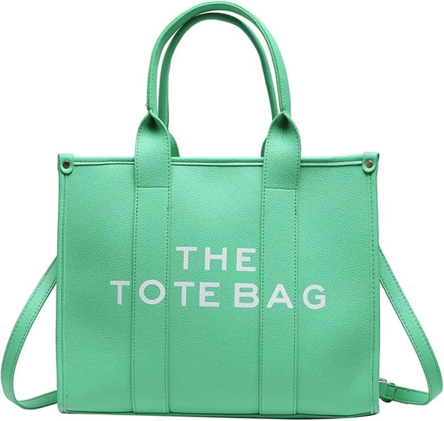 PU Tote Bag for Women Simple Large-Capacity Tote Bag Handbag Zipper Fashion Tote Bag