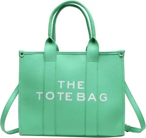 PU Tote Bag for Women Simple Large-Capacity Tote Bag Handbag Zipper Fashion Tote Bag