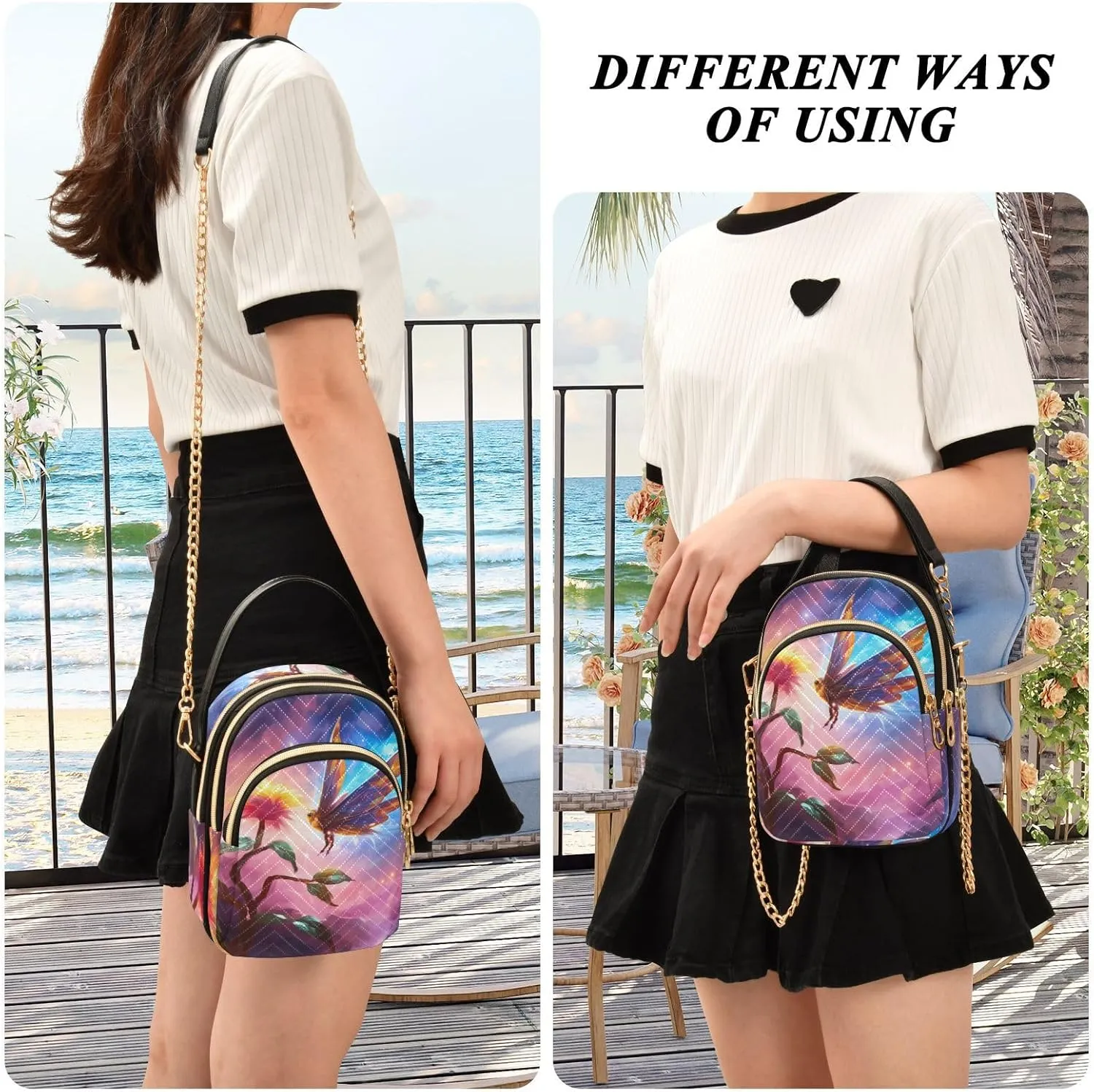 Purple Nebula Women Crossbody Handbag, Small Crossbody Bags for Women Trendy, Fall Crossbody Purse