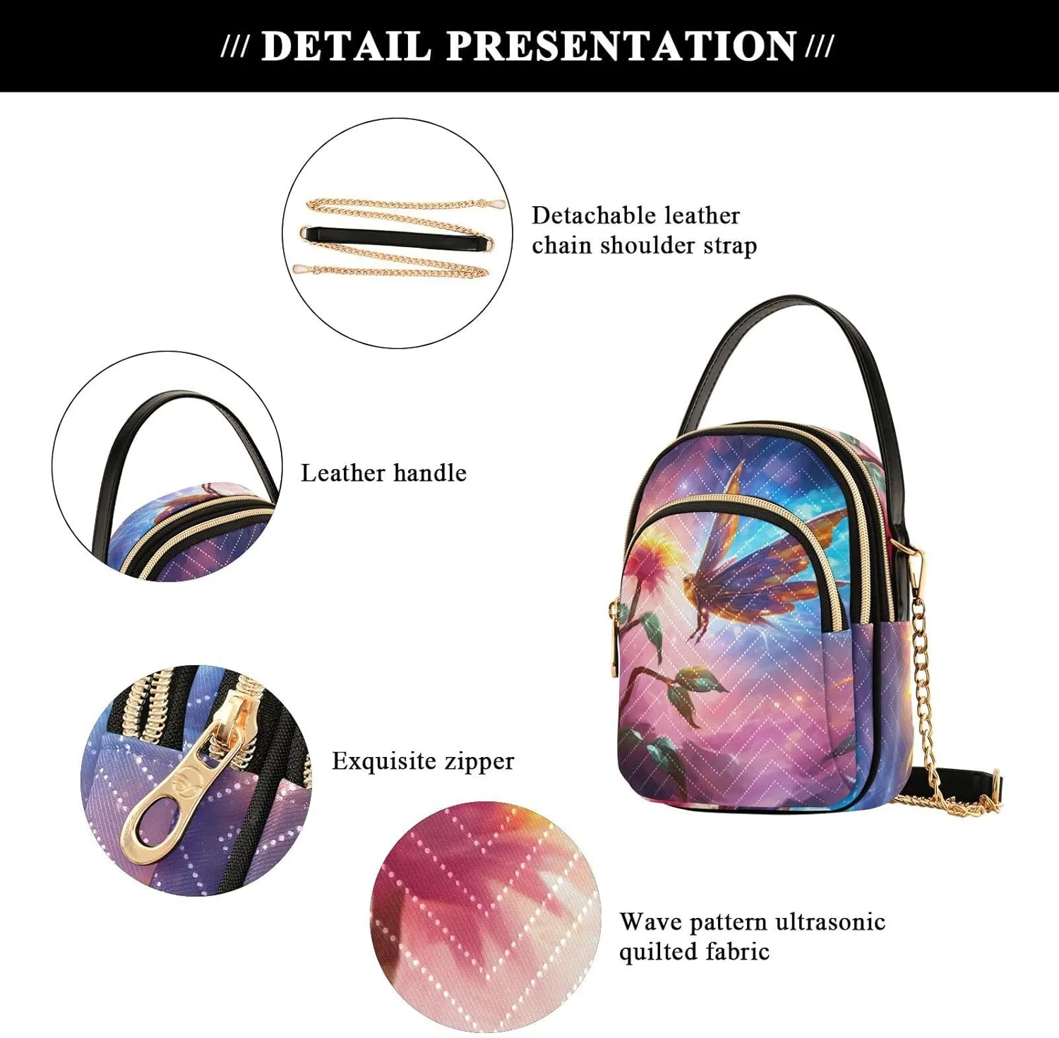 Purple Nebula Women Crossbody Handbag, Small Crossbody Bags for Women Trendy, Fall Crossbody Purse