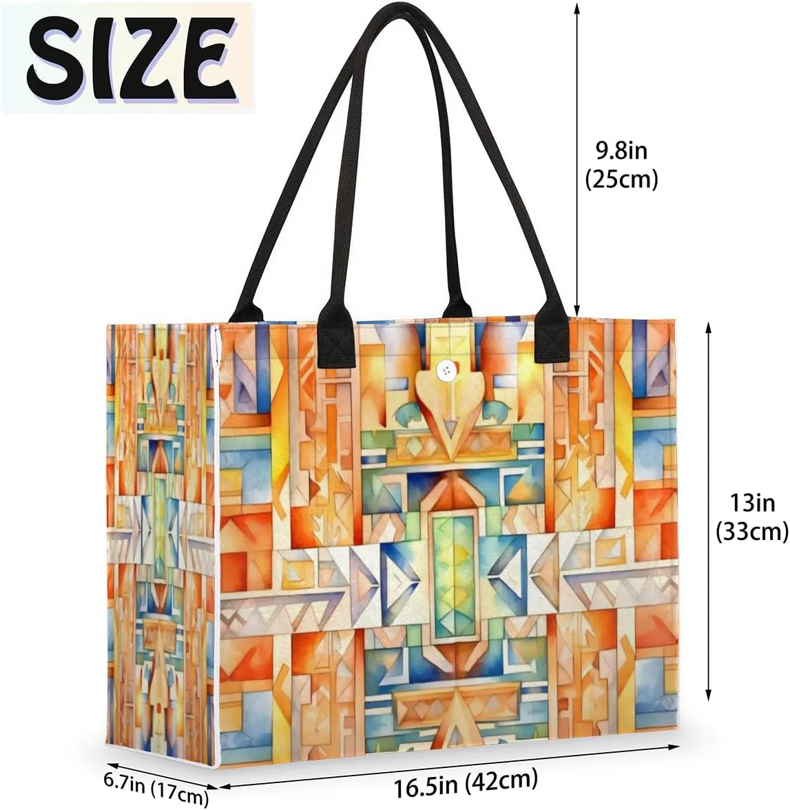 QsirBC Abstract Art Tote Bag for Women Shoulder Bags with Pockets Handbags Purses Large Totes