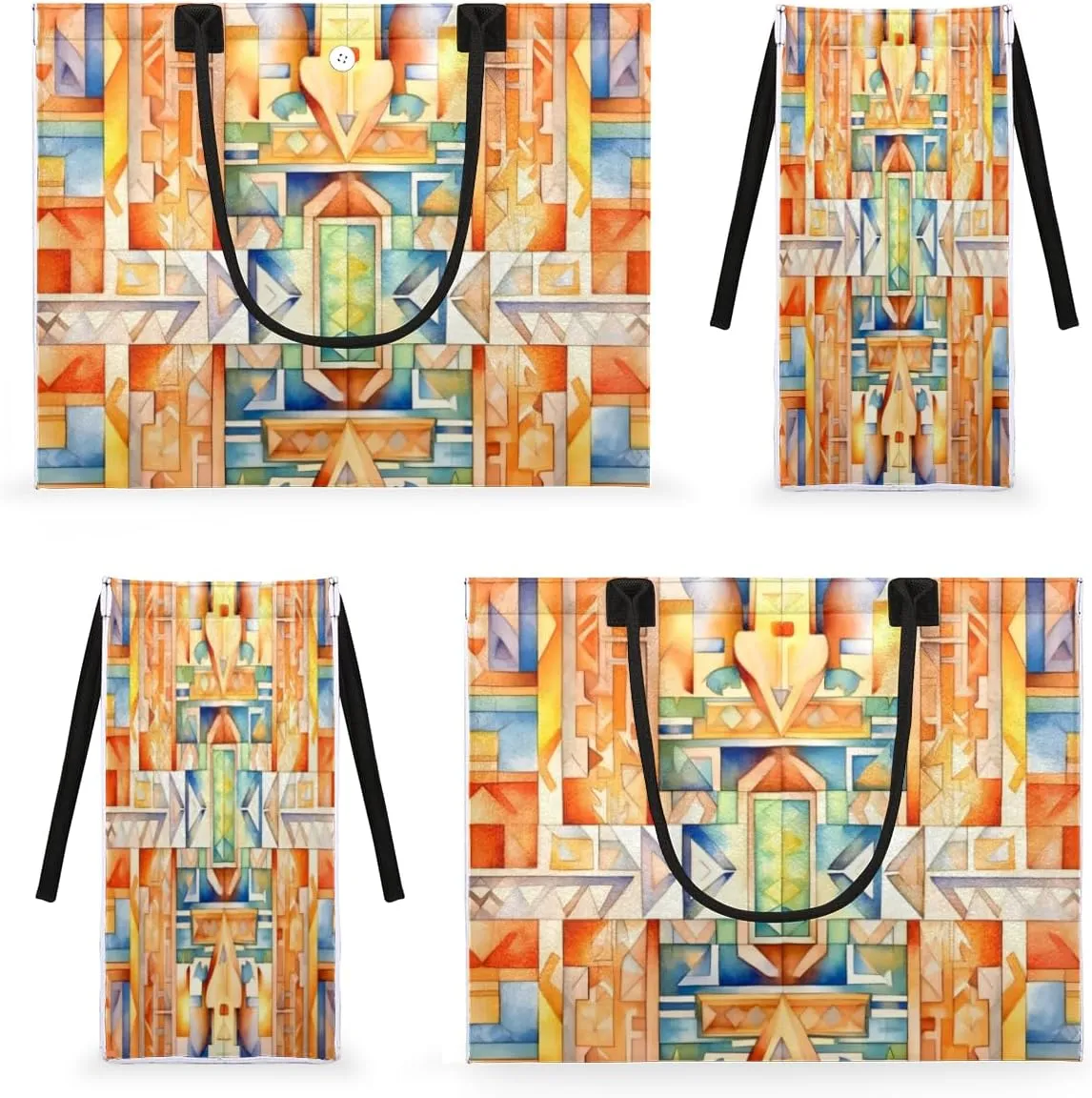 QsirBC Abstract Art Tote Bag for Women Shoulder Bags with Pockets Handbags Purses Large Totes