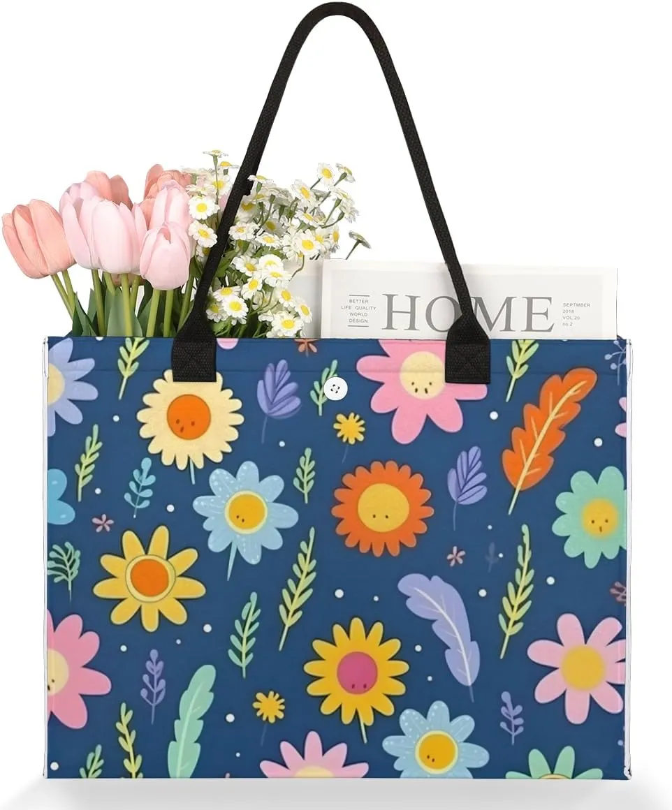 QsirBC Art Abstracted Tote Bag for Women Shoulder Bags with Pockets Handbags Purses Large Totes