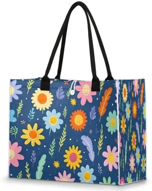 QsirBC Art Abstracted Tote Bag for Women Shoulder Bags with Pockets Handbags Purses Large Totes