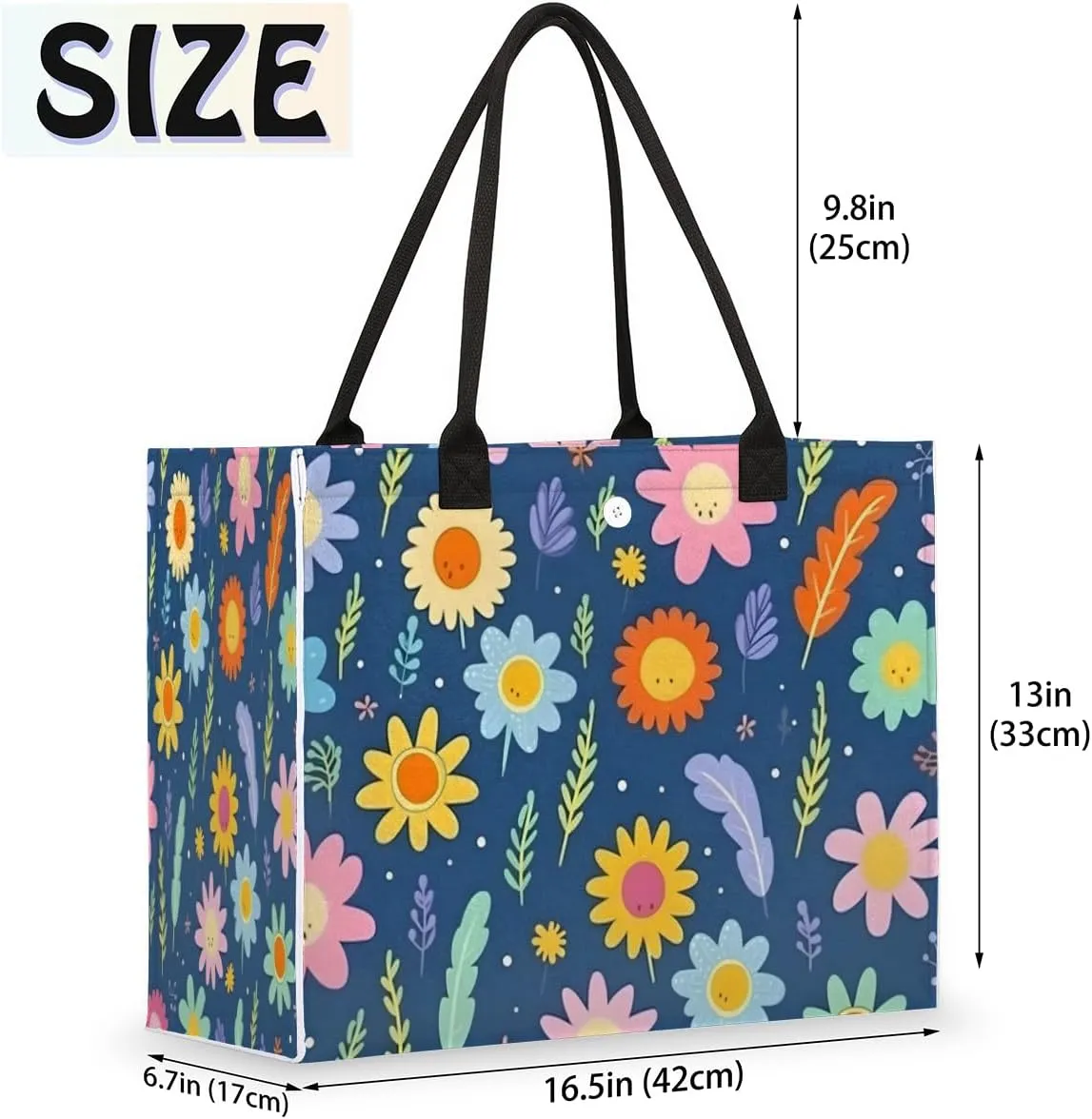 QsirBC Art Abstracted Tote Bag for Women Shoulder Bags with Pockets Handbags Purses Large Totes