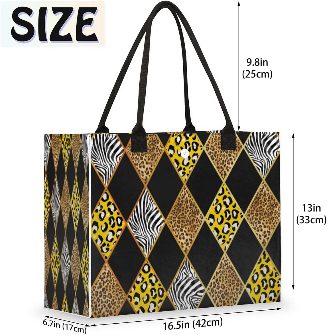 QsirBC Classic Abstractions Tote Bag for Women Shoulder Bags with Pockets Handbags Purses Large Totes