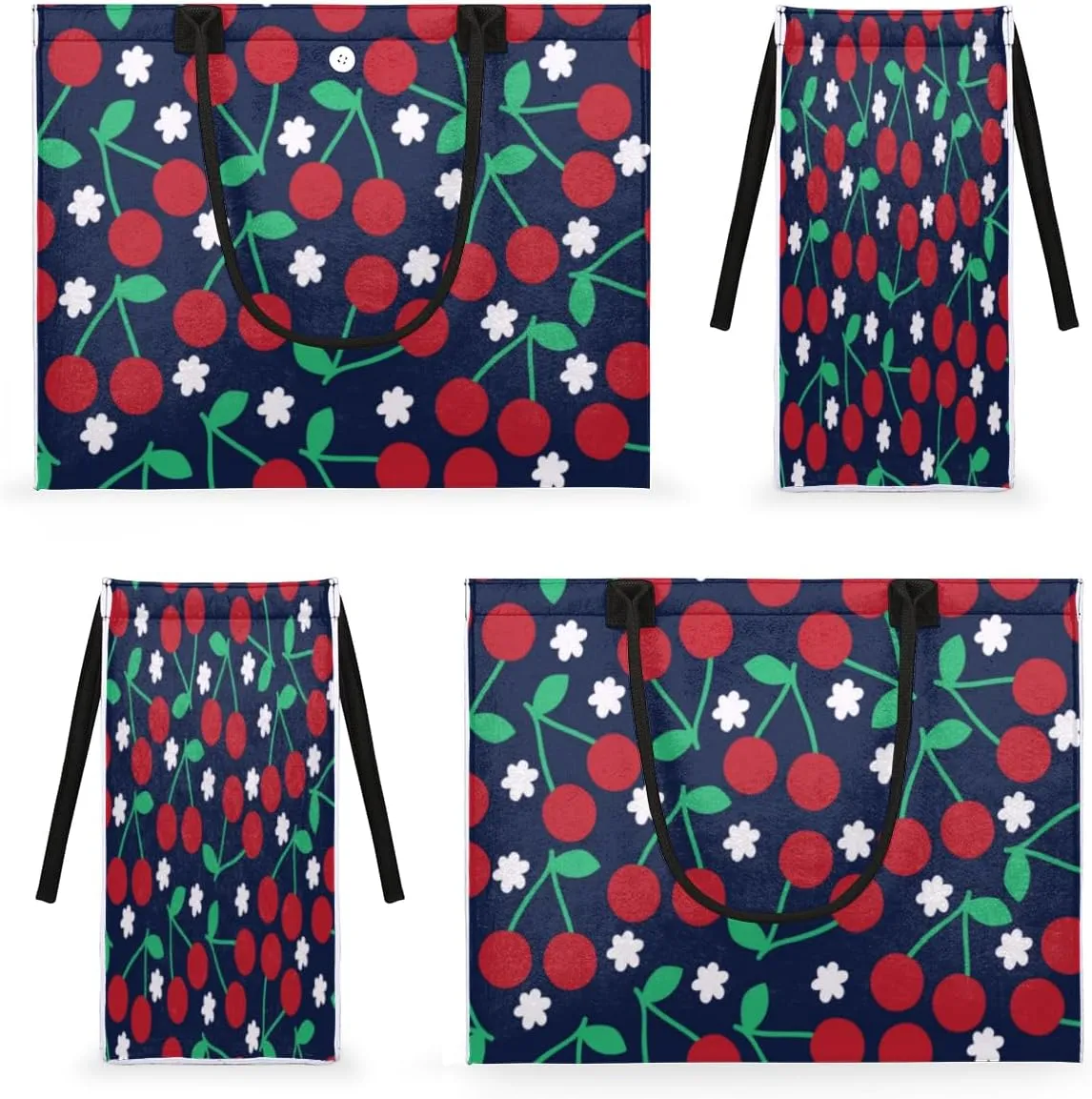 QsirBC Food Design Tote Bag for Women Shoulder Bags with Pockets Handbags Purses Large Totes