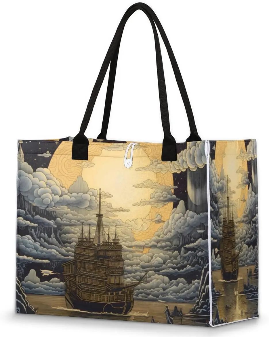 QsirBC Foods Cherry Tote Bag for Women Shoulder Bags with Pockets Handbags Purses Large Totes