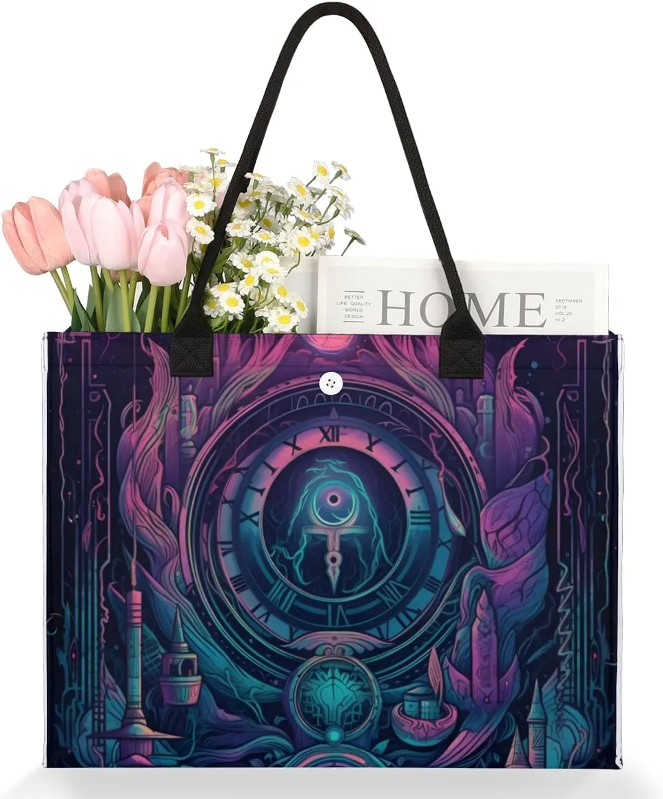 QsirBC Fruits Design Pattern Tote Bag for Women Shoulder Bags with Pockets Handbags Purses Large Totes