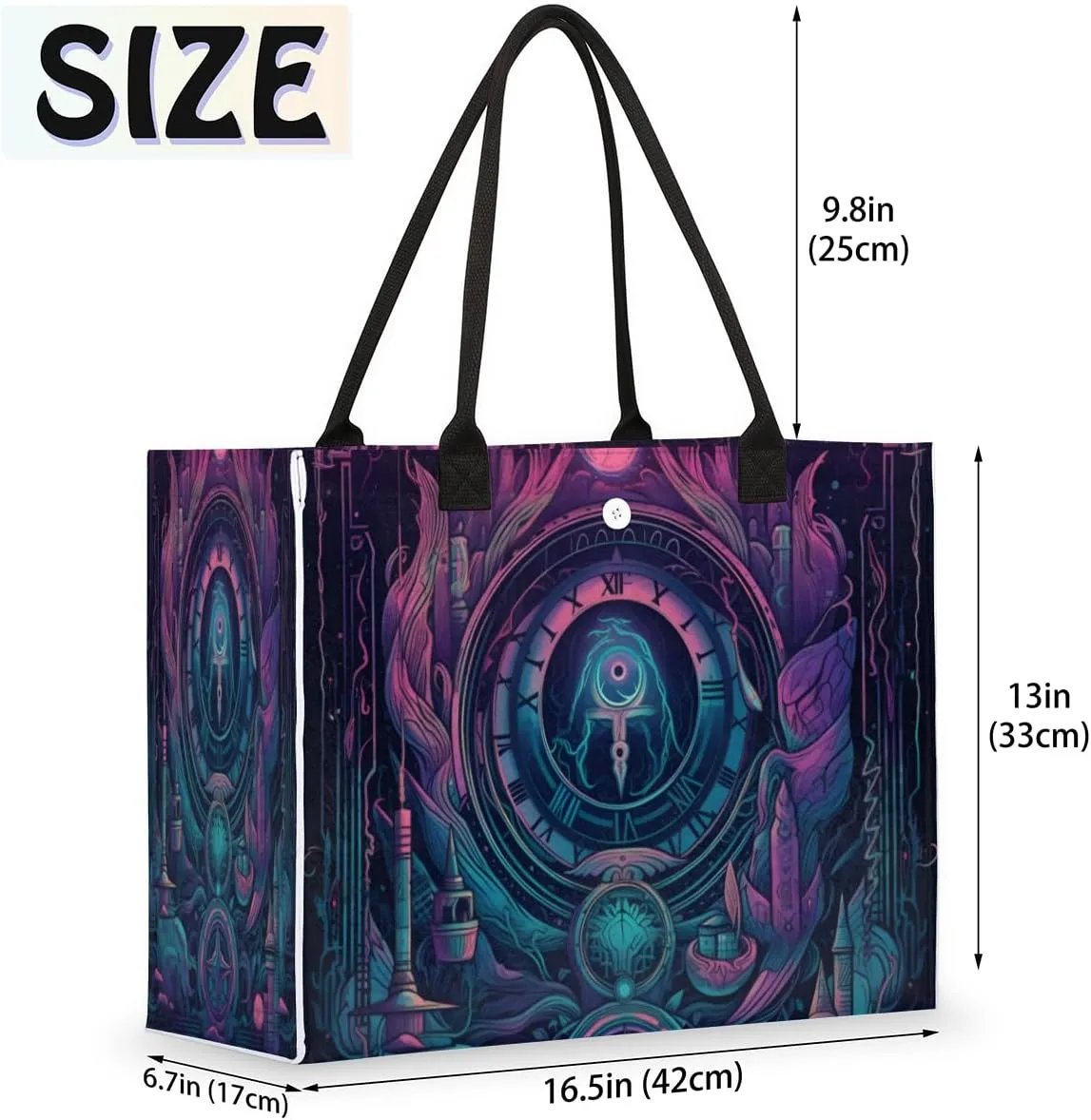 QsirBC Fruits Design Pattern Tote Bag for Women Shoulder Bags with Pockets Handbags Purses Large Totes