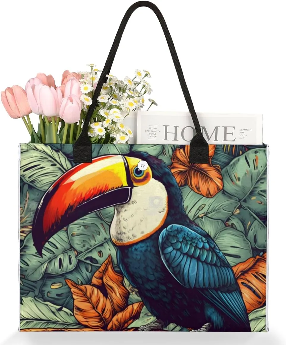 QsirBC Watermelon Plants Pattern Tote Bag for Women Shoulder Bags with Pockets Handbags Purses Large Totes