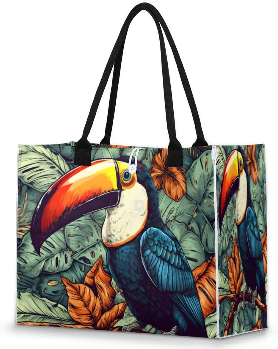 QsirBC Watermelon Plants Pattern Tote Bag for Women Shoulder Bags with Pockets Handbags Purses Large Totes