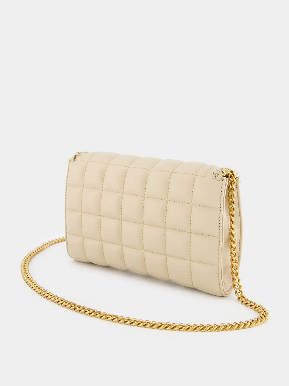 Quilted Cream Crossbody Bag