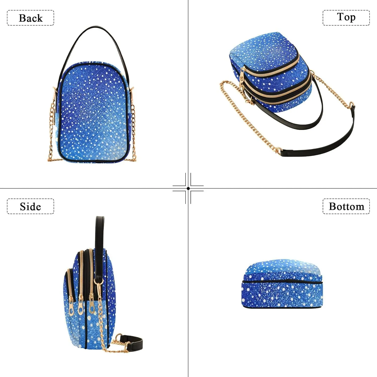 Quilted Crossbody Bag Small Shoulder Purse Women's Handbags Phone Purse with Chain